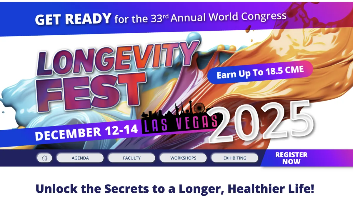 LongevityFest 2025, Las Vegas, December 12 to 14, where Dr. Meredith Sweeney was a featured speaker